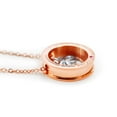 thumbnail image 6 of Bible Scripture Lettering Circle Pendant Pink CZ Faith Necklace for Women, Heart Mountain Necklace Mustard Seed Jewelry (Rose Gold, Heart Mountain), 6 of 7
