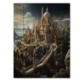 thumbnail image 3 of Designart "Fortress of Enchantment I" Castles Print on Natural Pine Wood, 3 of 5