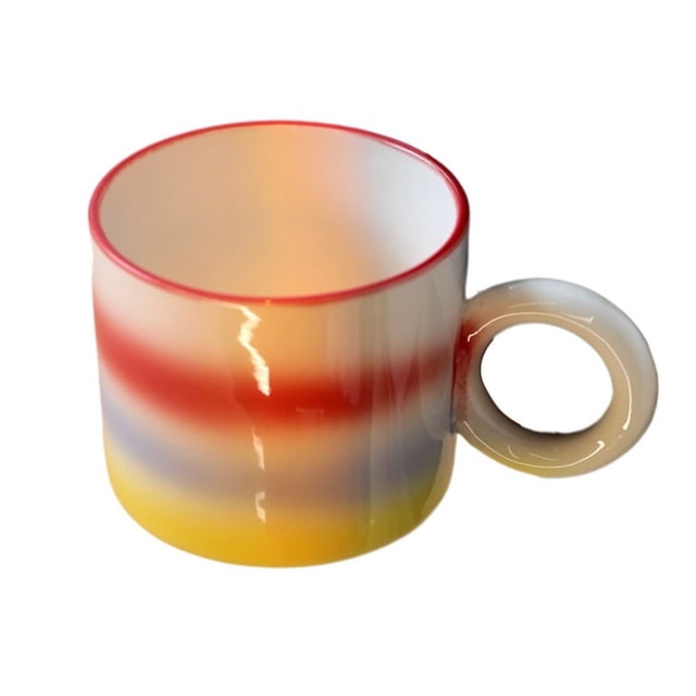 Taza de café de cerámica con degradado de color, de pequeña capacidad, for el hogar, la oficina, el restaurante occidental, la cafetería.