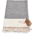 thumbnail image 4 of Smyrna Original Turkish Throw Blanket  100% Cotton, 50 x 60 Inches  Vintage Decorative Boho Throw Blankets for Couch, Sofa, Bed, Farmhouse and Home Decor  Lightweight and Super Soft Gray, 4 of 7