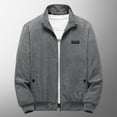thumbnail image 3 of Rhuody Winter Coats For Men Winter With Stand Collar Sherbet Long Sleeve Men'S Jacket Comfortable Clothes Grey 2Xl, 3 of 3