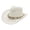 White, variant on sususu Straw Cowboy Hat for Men Women Summer Western Cowgirl Hat Woven Hollow Out Wide Brim Hat Khaki