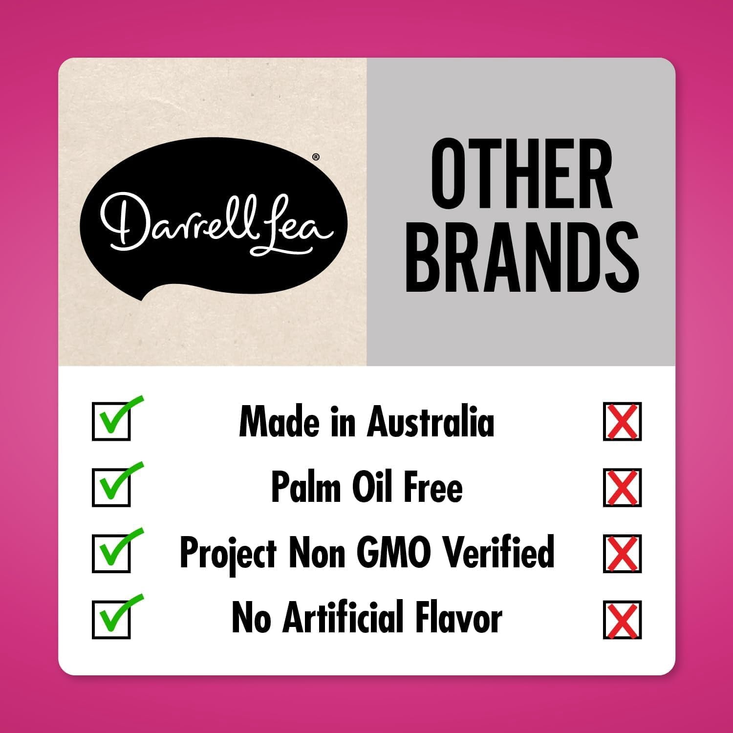 Darrell Lea Soft Australian Licorice, Non-GMO, No Palm Oil, Plant Based, No High Fructose Corn Syrup, Soft & Chewy Licorice Candy, Made in Australia, Cinnamon (7 Ounce (Pack of 8))