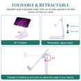 thumbnail image 2 of Yeacher ABS Rétractable Pliant Support de Bureau Pliant Support de Téléphone Portable Angle Réglable en Hauteur de Réglage, 2 of 8