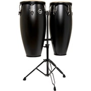 Latin Percussion City II Mango Conga Set, Black, Black Hardware