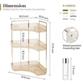 thumbnail image 3 of Soda Candy Corner Makeup Organizer for Vanity Countertop Space Saving Cosmetic Storage Organizer for Dresser Bathroom Kitchen, 3 Tier, 3 of 6
