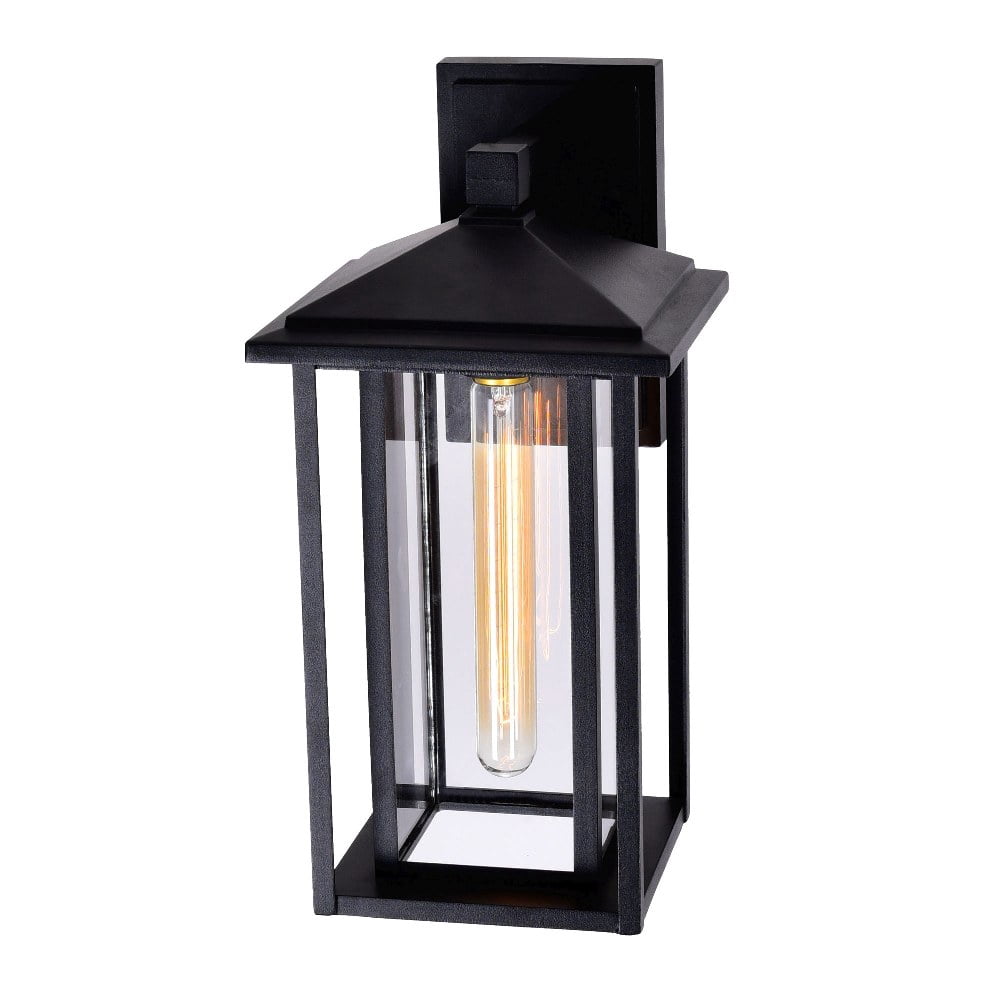 CWI Lighting Crawford 1 Light Metal Outdoor Wall Light in Black