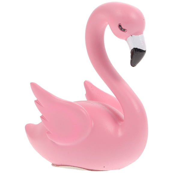 WEUVEB Flamingo Resin Car Decoration Statue - Cute Ornament for Car, Office, Home, Desk, and Shelf Display