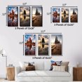 thumbnail image 4 of Designart "Tall Rocks Sculpted by Time Beach Reflection" Beach & Ocean Framed Wall Art Set Of 3 - Brown Coastal Frame Gallery Set For Office Decor, 4 of 6