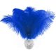 thumbnail image 1 of Piokio 20 plumas de avestruz rojas de 10 a 12 pulgadas (25 a 30 cm) a granel para decoraciones navideñas de bricolaje, centros de mesa de bodas, decoraciones Gatsby, 1 of 4