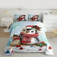 thumbnail image 2 of Homewish Kawaii Antarctic Penguin Bedding Comforter Set,Kawaii Christmas Ball Twin Comforter Sets,Xmas Flower Bedding Set For Boys Girls,Breathable Home Decor Reversible,2-Piece, 2 of 8