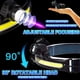 thumbnail image 4 of 2X Lámpara de Luz de Cabeza LED Recargable, Linterna de Luz de Cabeza de 1000 Lúmenes con Sensor de Movimiento, con 4 Clips de Casco para Acampar, Senderismo, 4 of 5