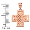 thumbnail image 2 of 14k Rose Gold Woven Celtic Cross Pendant / Necklace (18 Inches), 2 of 2