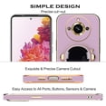 thumbnail image 6 of Compatible with Realme 11 Pro Plus Case for Women Men, Ultra Soft Realme 11 Pro Plus Phone Case with Stand Silicone TPU Plating Cute Astronaut Pattern Cases Cover (Purple), 6 of 12