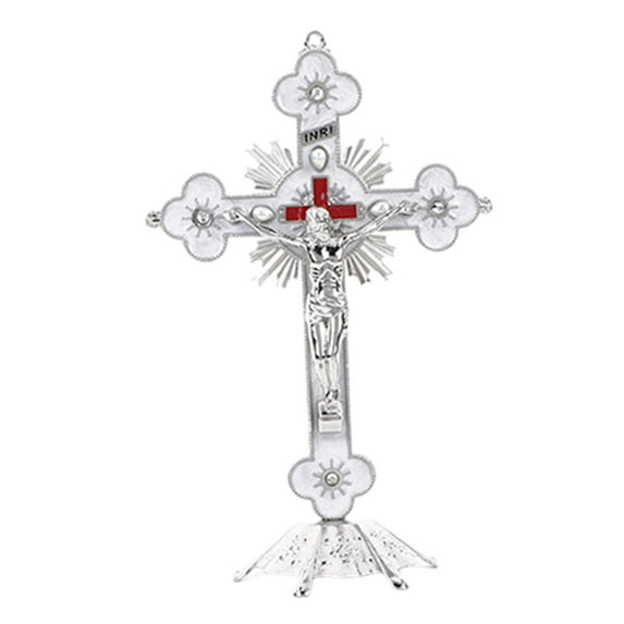 Crucifix Wall (Hanging or Standing), Metal Catholic Wall Inch ,