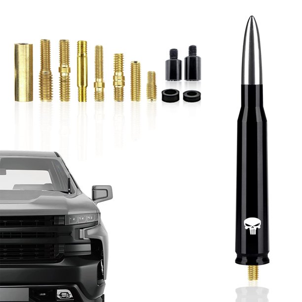 cueclue 1 Pack Car Truck Bullet Antenna, for GM Chevy Silverado 1500