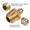 thumbnail image 4 of Unique Bargains 10 Pcs Raccord Droit en Laiton R1/4-19 Filetage SAE Accessoires de Tétine Hydraulique, 4 of 7