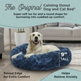 thumbnail image 2 of Best Friends by Sheri Original Calming Donut Dog and Cat Bed, Lux Faux Fur, Navy Blue, Large (36x36"), 2 of 8