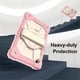 thumbnail image 5 of Funda Resistente a Golpes para Samsung Galaxy Tab A11, Funda Protectora de Silicona + Capa de PC Anti Caída con Asa Giratoria de 360°, Soporte, Correa para el Hombro, Rosa, para Galaxy Tab A11, 5 of 8