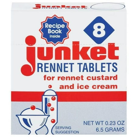- Junket For Rennet Custard & Ice Cream Rennet Tablets 8 Ct (Pack of 12)