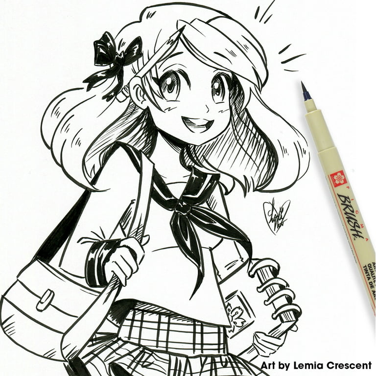 Pigma 8ct Micron Drawing Pens Black Tones - Sakura