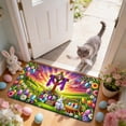 thumbnail image 7 of FEOLGEHLY Happy Easter Door Mat, Bunny Eggs Welcome Doormat for Indoor Outdoor, Spring Floor Mat Non-Slip Washable for Porch Front Door Entrance, 16x24 inch Easter Decorations Door Mat, B, 7 of 7