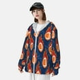 thumbnail image 5 of Goofa American Football and Fire Flames Printed Women's UPF 50+ Sun Protection Hoodie Jacket Lightweight Long Sleeve Sun Shirt for Women with Pocket Hiking Outdoor-Large, 5 of 9
