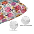 thumbnail image 3 of Pofeuu Skulls and Roses Print Polyester Microfiber Plush Pillowcases, Super Soft and Cozy Pillow Case Covers with Envelop Closure（Pillow core not included）-16"x24", 3 of 6