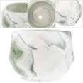 thumbnail image 3 of EeaseCA 1 Pc Ripple Marble Container Succulents Plants Pot Ceramic Flower Planter Pot for Home Office Decoration (Green), 3 of 8