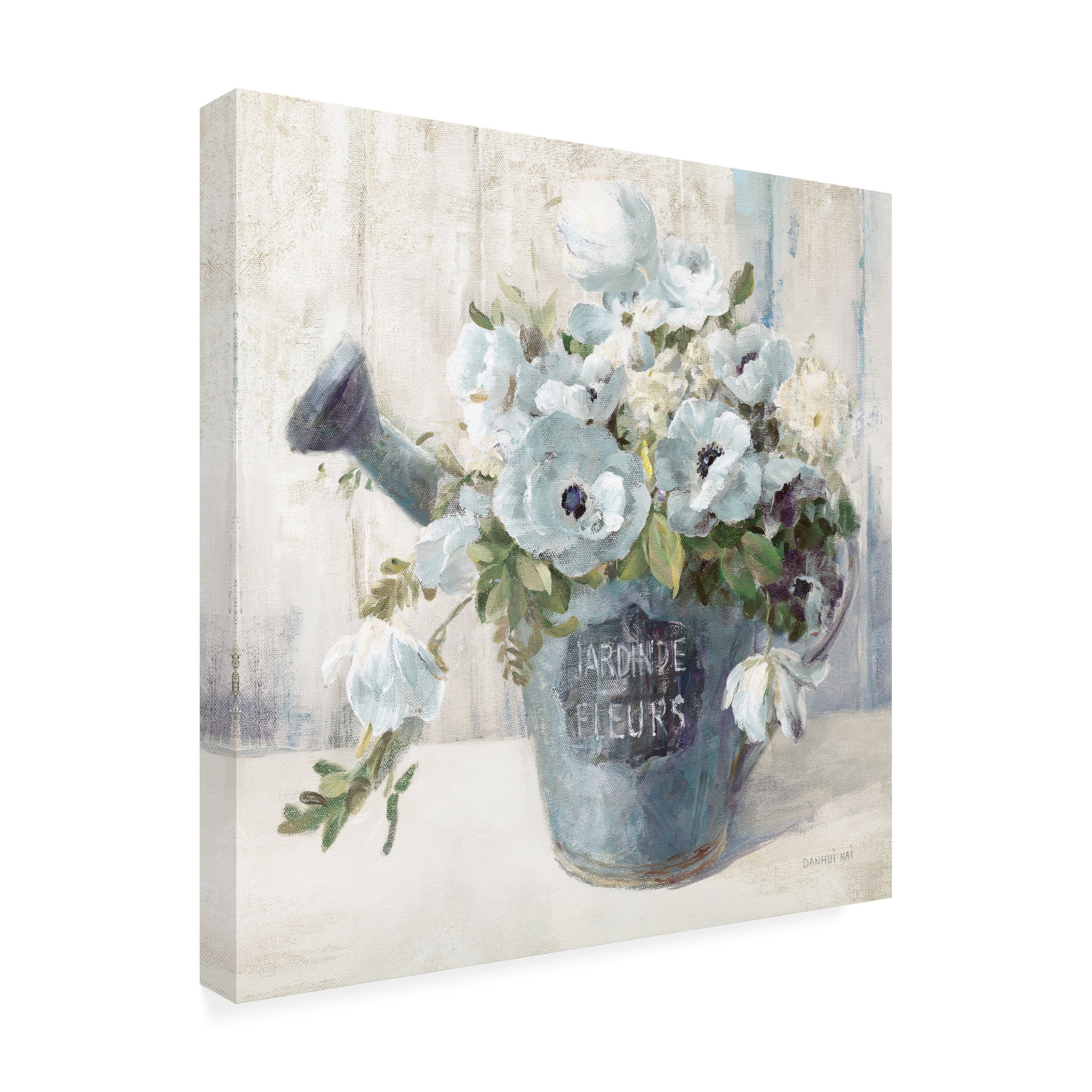 Danhui Nai 'Garden Blooms II Blue Crop' Outdoor Canvas 14x16