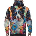 thumbnail image 3 of Bingfone Oil Painting Sunflower Puppy Men's Drawstring Hoodie Long Sleeve Pocket Sweatshirts-X-Large, 3 of 6