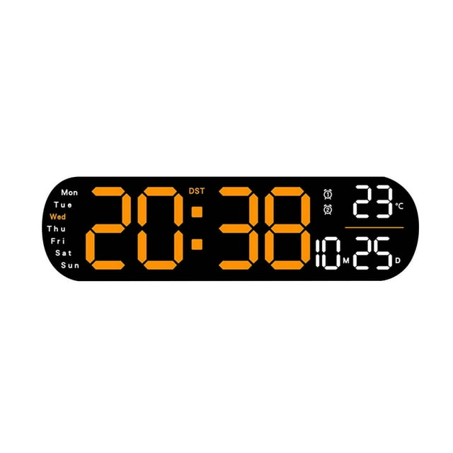 EDFBUYKRS Functional LED Display Clock Digital Wall Clock Large Digital Wall Clock Digital Clock Wall Wall Clock Digital Wall Digital Clock