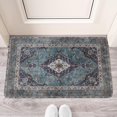 thumbnail image 2 of Bohemian Blue Patterned Carpet Door Mat Welcome Door Mat for Front Door, Home Entrance, Yard, Floor, Patio, Non Slip Spring Summer Welcome Mat Indoor Outdoor Doormat 30"*17", 2 of 6