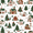 Brown Christmas House, variant on Yayeee Kitchen Valance Rod Pocket 54" x 18" Living Room Window Curtain, Blue Doodle Pattern