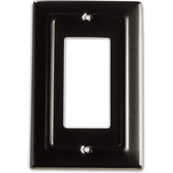Monarch Abode 19157 Architectural Switch Plate, 1-Gang, Matte Black