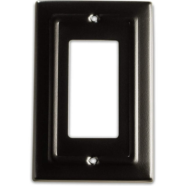 Monarch Abode 19157 Architectural Switch Plate, 1-Gang, Matte Black