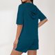 thumbnail image 4 of Conjunto de pantalón de punto de 2 piezas Conjunto de pijama con capucha de punto con cordón en la cintura Conjunto diario Oufifit FLhrweasw Nuevo, 4 of 7