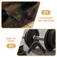 thumbnail image 3 of CIMAXIC 4Pcs Barbell Storage Rack Barbell Mount PP Black for All Users Home Use, 3 of 8