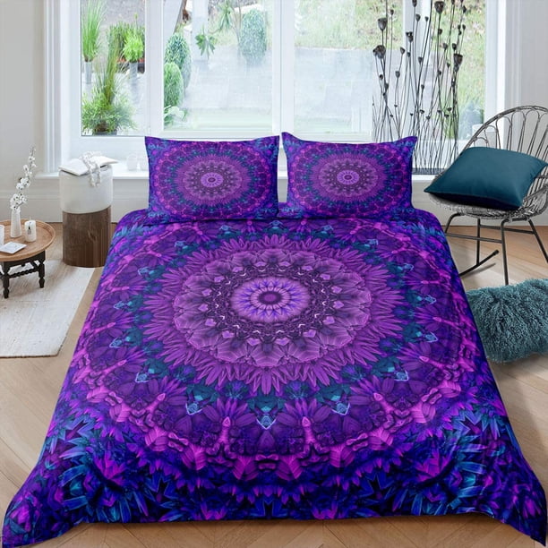 Mandala Funda de edredón King Size para niños Tie Dye Espiral Funda Nórdica