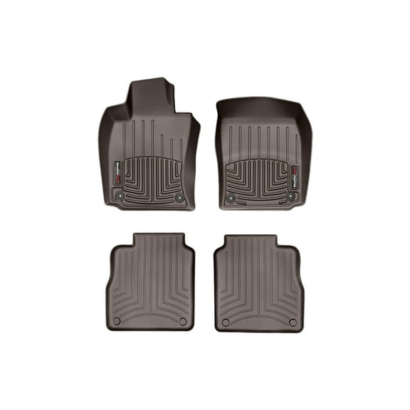 WeatherTech Custom Fit FloorLiners compatible with 2010-2016 Porsche® Panamera - 1st & 2nd Row (2-pc. Rear Liner), Cocoa