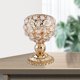 thumbnail image 4 of Soporte de vela de cristal del té de la vela de la vela del soporte del candelabro decorativo para la decoración de cumpleaños de la Navidad Decoració Oro 8x8x12cm Baoblaze candelero de cristal, 4 of 8