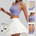 thumbnail image 3 of qafoshin Solid Color Sport Bras for Women Breathable Stretch Comfy Wirefree Workout Bras High Support Pad Mesh Racerback Bras, 3 of 7