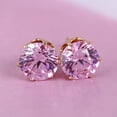 thumbnail image 4 of Jiaroswwei Ear Studs Elegant All Match Cubic Zirconia Round Exquisite Earrings for Dating, 4 of 8