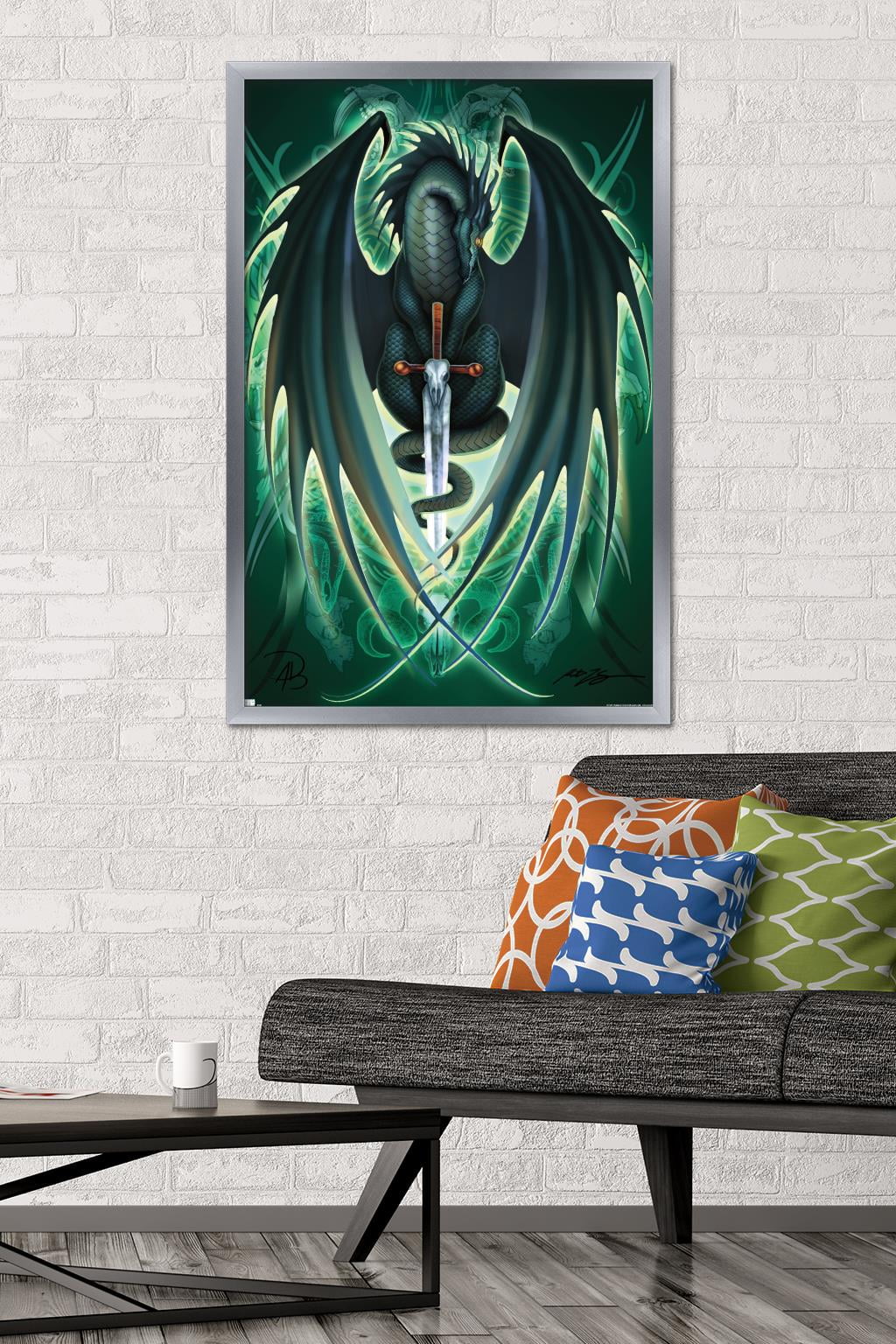 Ruth Thompson - Dragonblade Skullblade Wall Poster, 22.375" x 34", Framed