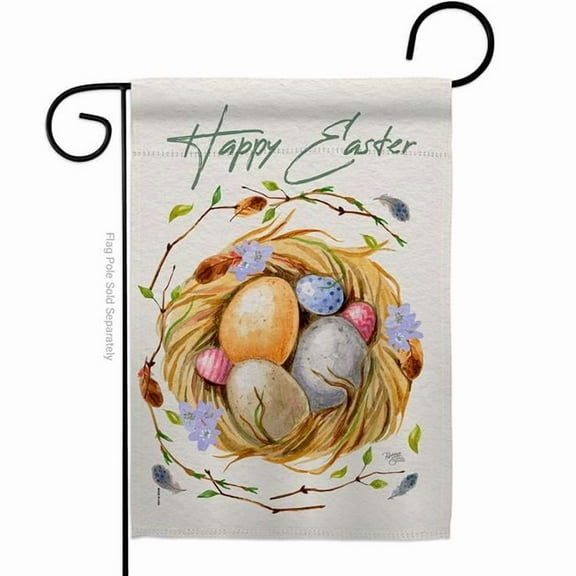 Breeze Decor G153074-BO 13 x 18.5 in. Easter Nest Garden Flag with Spring Double-Sided Decorative Vertical Flags House Decoration Banner Yard Gift