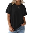 thumbnail image 3 of Sundazz Oversized Tshirts for Women Crew Neck Short Sleeve Tops Summer Casual Basic Tees, S-2XL, 3 of 8