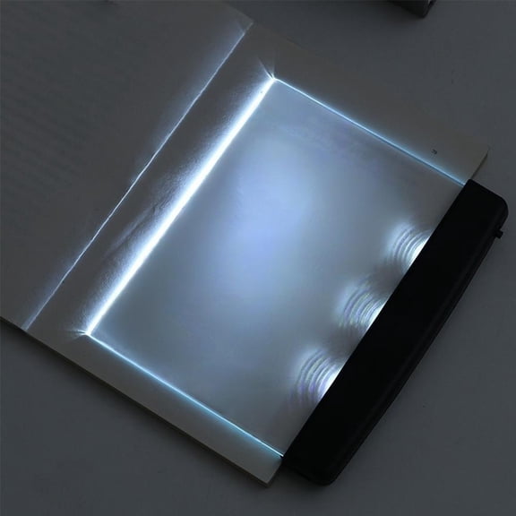 Book Light, Battery Powered Clear LED Flat Reading Light,Panel Plate Lamp Book Full Page Lights for Reading in Bed at Night,Portable Wireless Eye Protection Funny Xmas Gifts for Readers