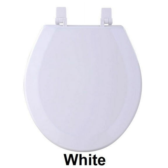 Achim Fantasia 17" Standard Wood Toilet Seat, Standard, White