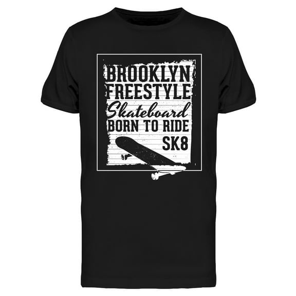 Brooklyn Freestyle Skateboard T-Shirt Men -Image by Shutterstock, Male XX-Large