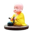 thumbnail image 1 of Adorno solar ANGGREK Pequeño monje Estatua de Buda Que Asiente automáticamente Decoración del Hogar, 1 of 8